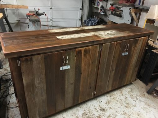 Custom Made Reclaimed Wood Front Counter