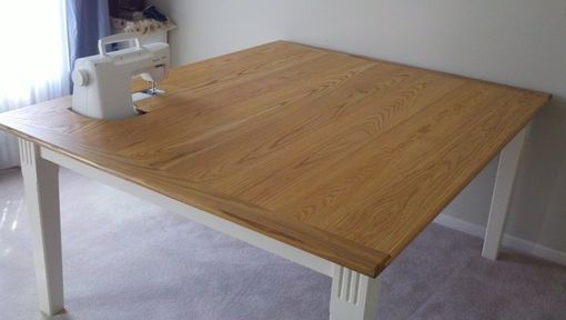 Custom Made Oak Sewing Table