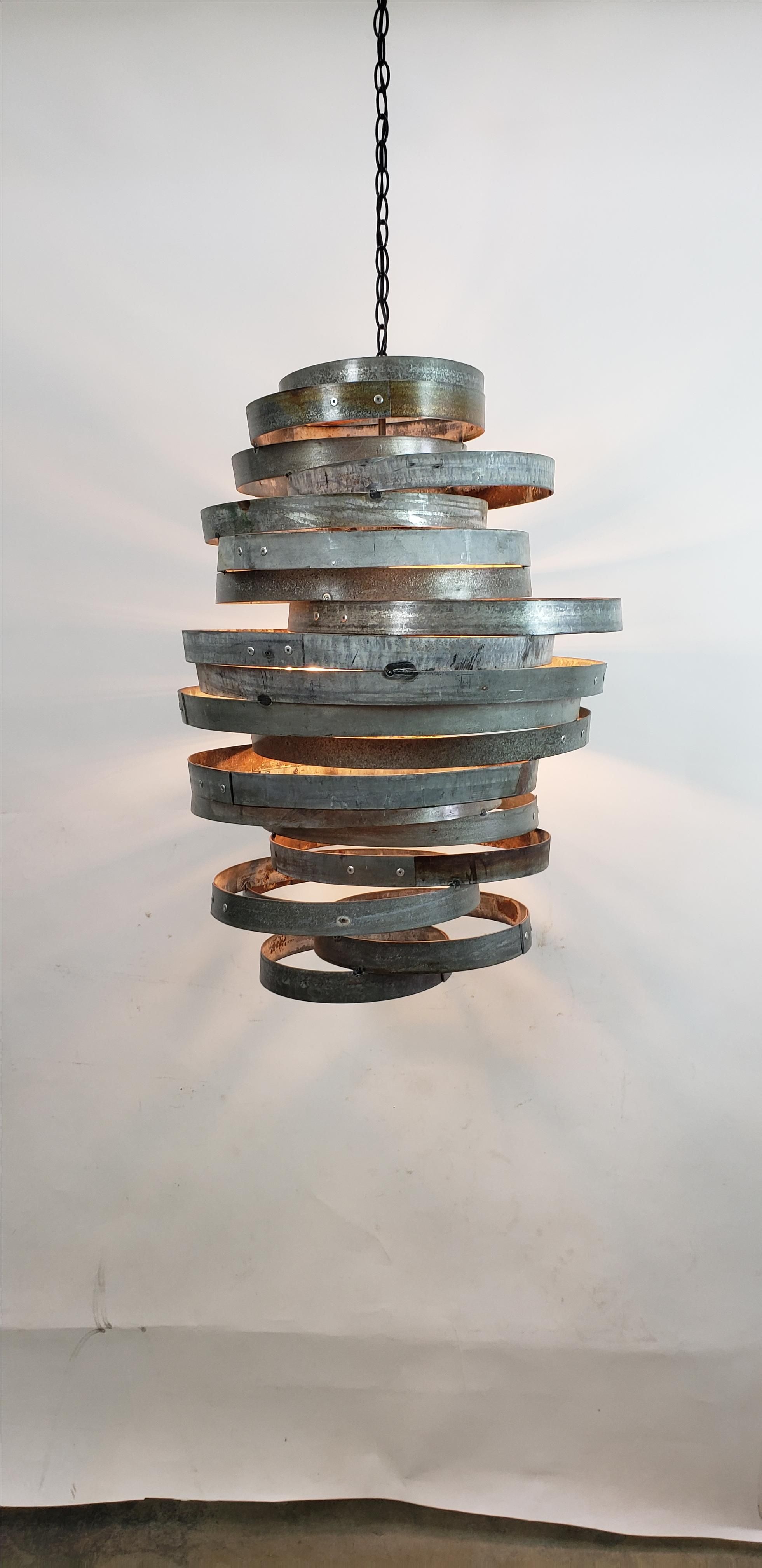 Buy Custom Wine Barrel Ring Chandelier Virvel Made From Retired