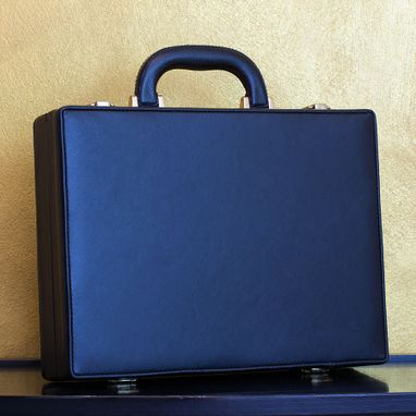 Custom Made Italian Leather Attache Case