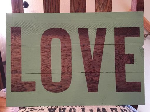 Custom Made Rustic Wood Love Sign