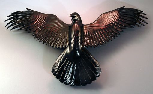 Custom Made Raven Wood Carving By Jason Tennant