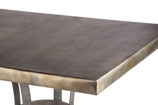 Custom Made Zinc Table  Zinc Dining Table - Madera  Zinc Dining Table - Blackened Bronze Finish