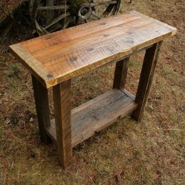 Custom Made Reclaimed Barnwood Sofa Table