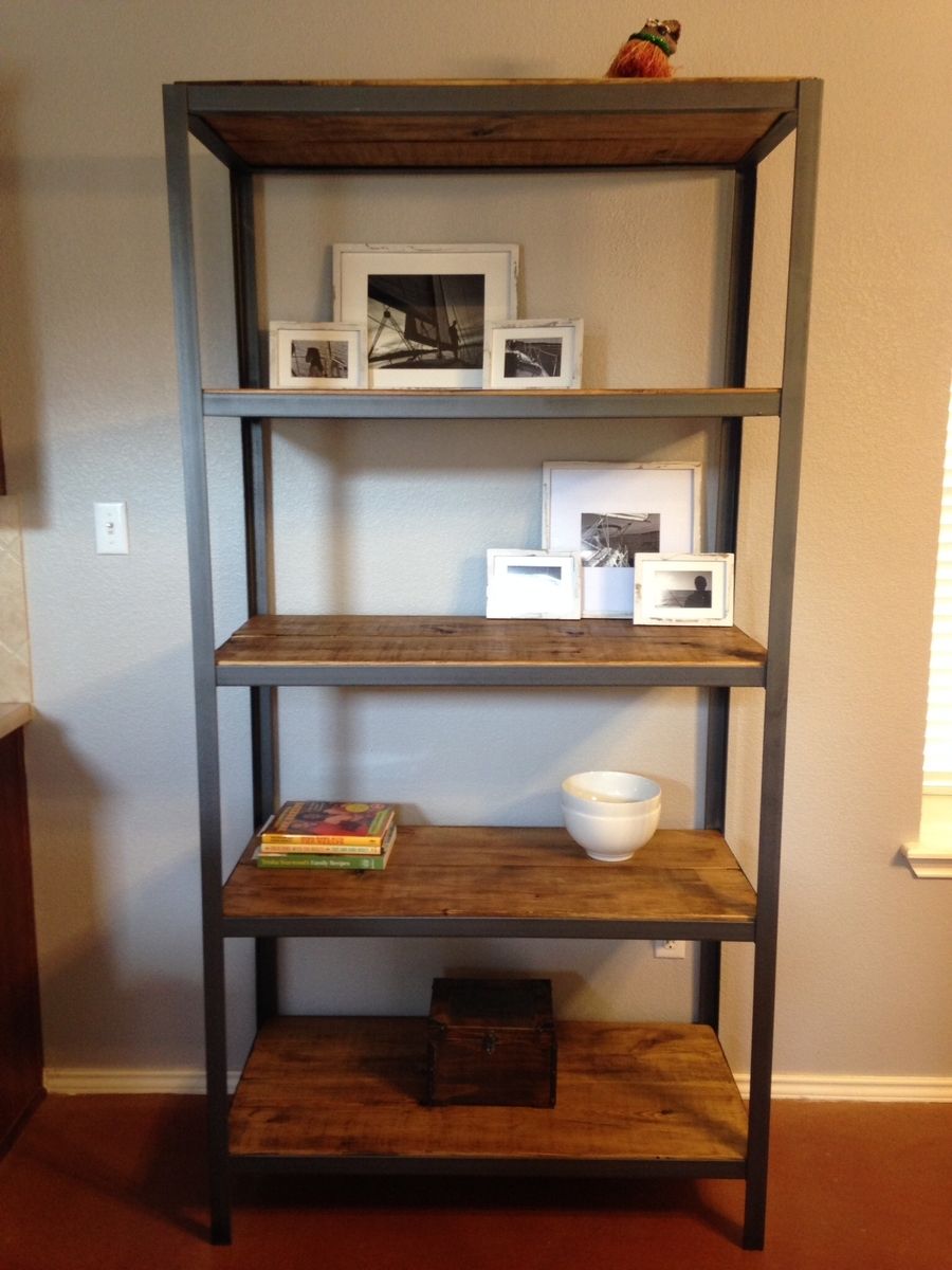 Hand Made Wood Shelf With Metal Frame by Made by Hand in Austin  CustomMade.com