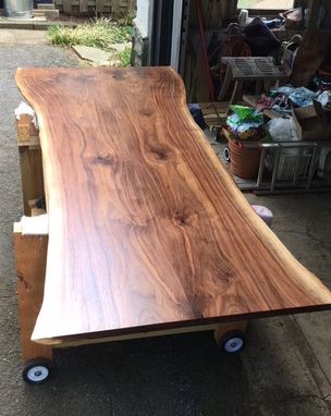 Custom Made Walnut Slab Dining Table