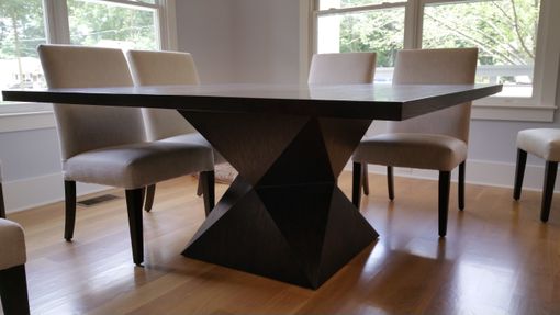 Custom Made Prism Pedestal Dining Table