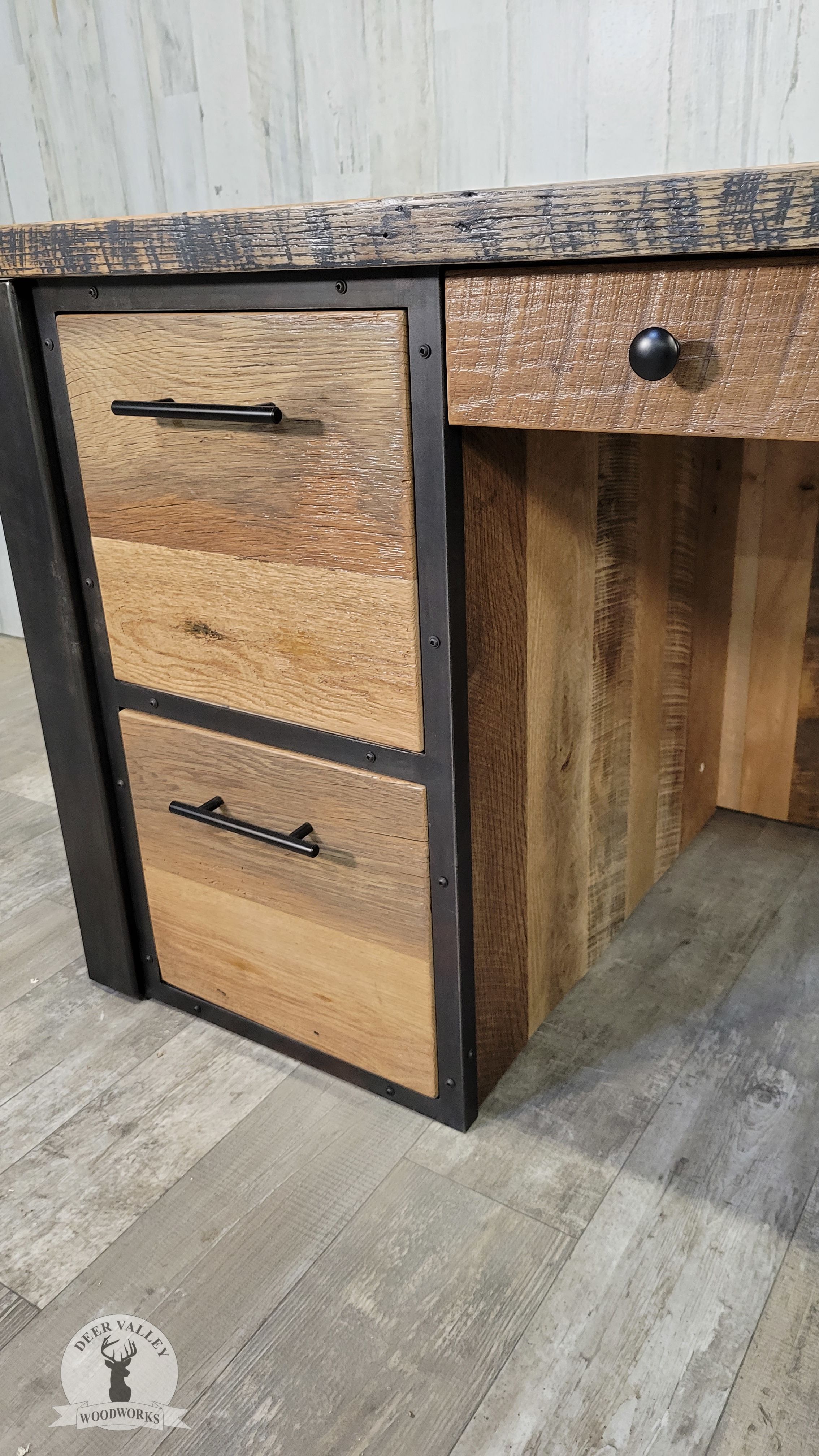 Buy Handmade Reclaimed Barnwood Desk, Reclaimed Wood Executive Desk