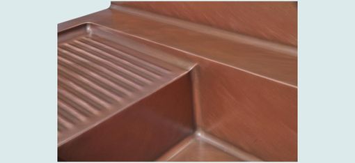 Custom Made Copper Sink With Apron & 2 Ribbed Drainboards