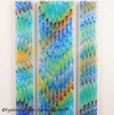 Custom Made Fused Glass Wall Panel Aurora