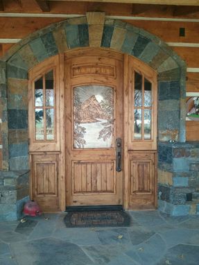 Custom Made Custom Door Entry With Artistic Cast Metal Panel