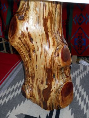 Custom Made Juniper (Cedar) Lamp With Handmade Natural Paper Shade