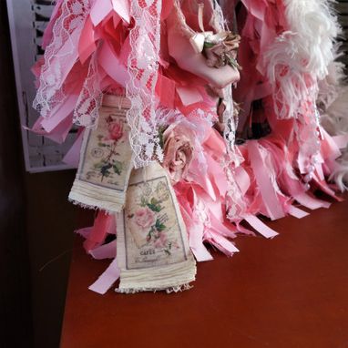 Custom Made Custom Ballet Gift Ballerina Dance Romantic Rose Vintage Ballet Shoes Style Tabletop Wreath Handmade