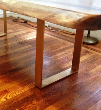 Custom Made Walnut Slab Live Edge Dining Table