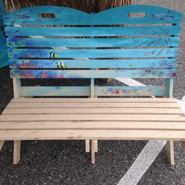 Custom Made Custom Hand Painted Or Stained Love-Seat Patio Chairs