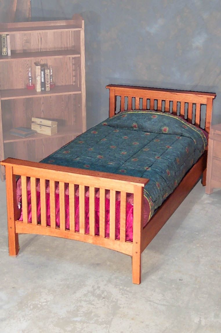 Hand Crafted Quartersawn Oak Mission Style Bed By Cc Fine Furniture