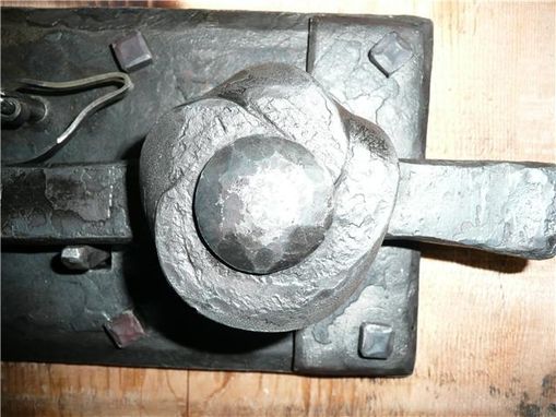 Custom Made Iron And Steel Hand Forged Thumb Latch