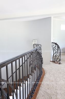 Custom Made Staircase Railing. Custom Forged Decorative Top Quality Railing.