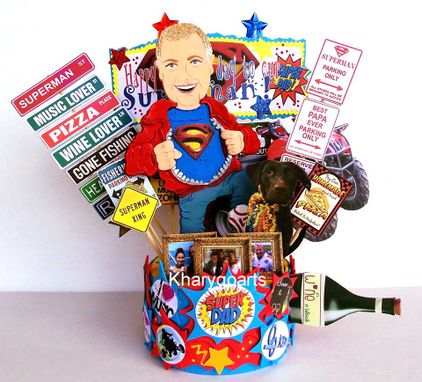 Custom Made Superhero Party Look Alike Birthday Cake Topper Wonder Woman Superman Party Centerpiece