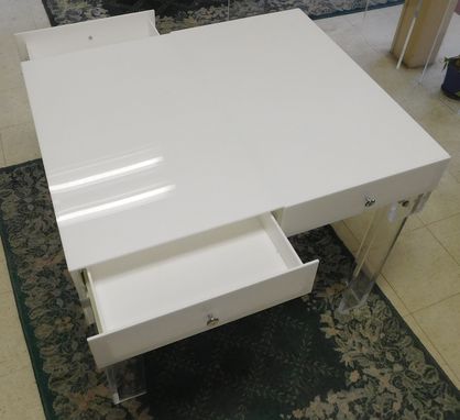 Custom Made Acrylic Desk - Multi Drawer Design - Hand Crafted, Made To Order Custom Size And Style Available