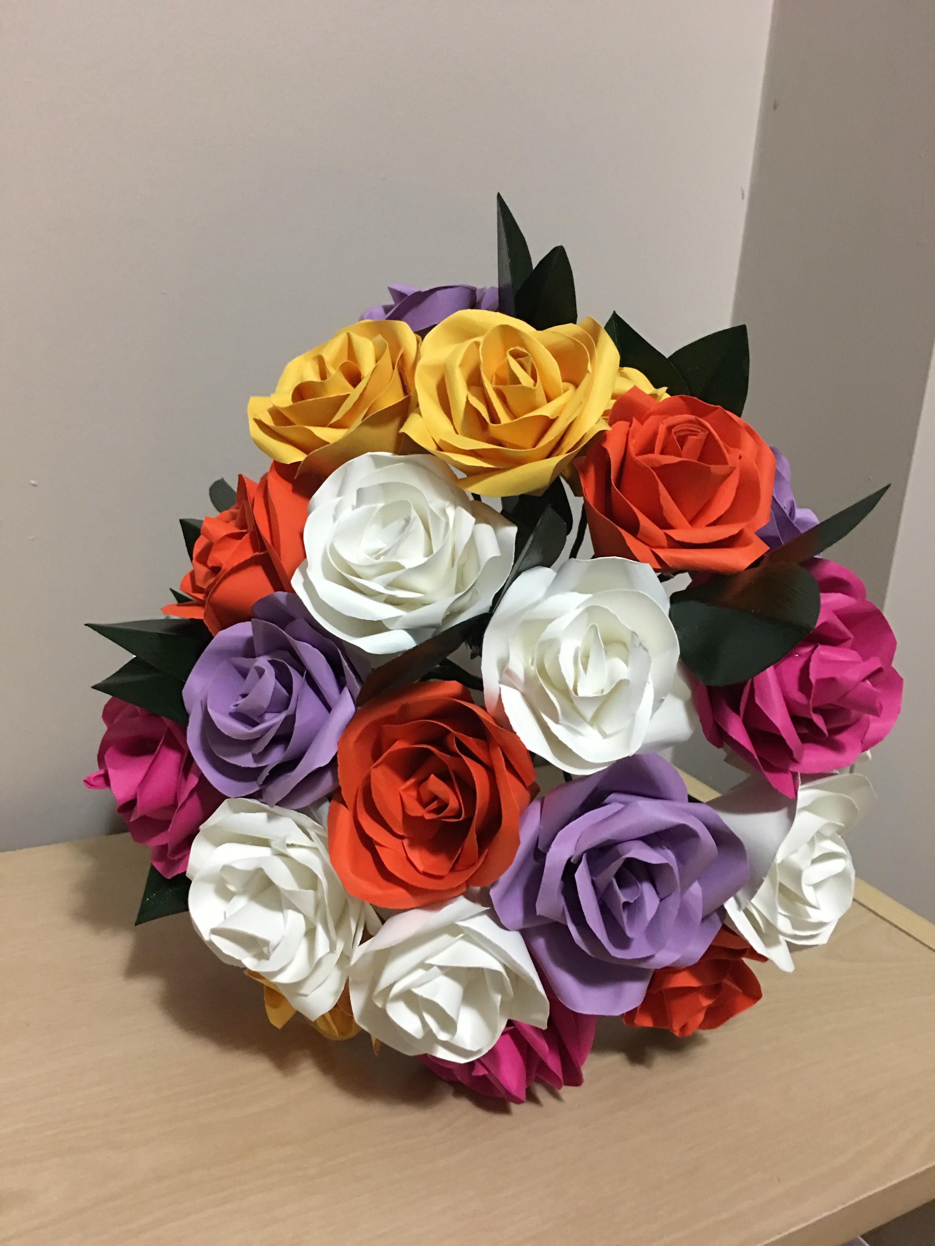 Hand Crafted Paper Rose Bouquet by Hand Craft Treasures