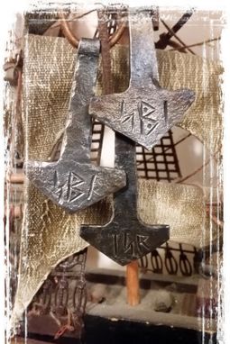 Custom Made Hand Forged Thor's Hammer With Custom Rune Or 3 Initals