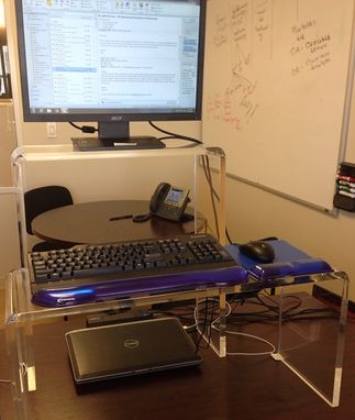 Custom Made Acrylic Pc Monitor Stands / Risers, Hand Crafted To Any Size Or Style - Lighted Option