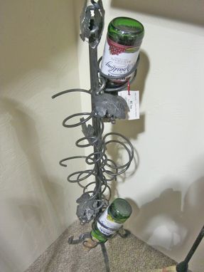Custom Made Hand Forged Metal Wine Rack