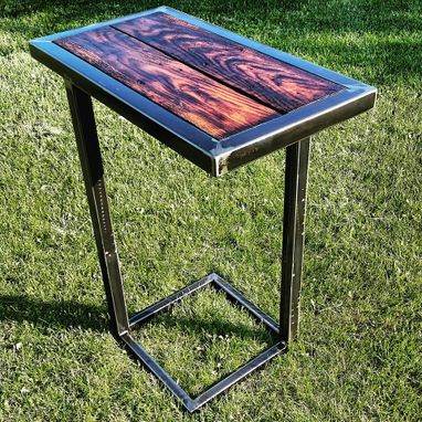 Custom Made Industrial Inspired End Table