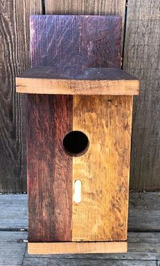 Custom Made Wine Barrel Birdhouse