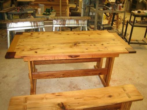 Custom Made Hickory And Oak Mission Style Dining Table