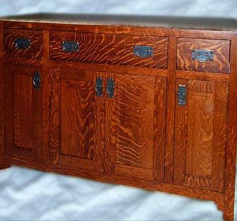 Custom Made Solid Oak Mission Style Vanity