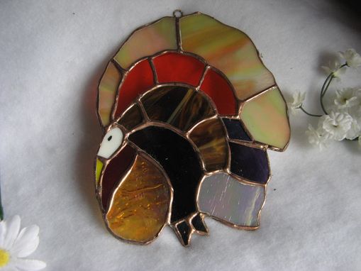 Custom Made Stained Glass Turkey Light Catcher