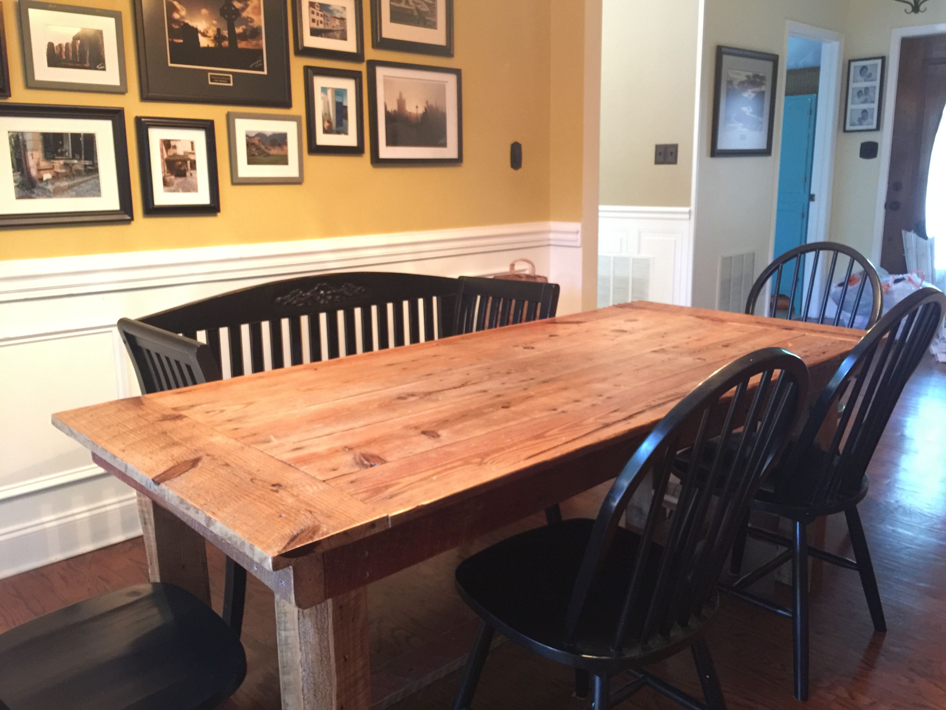 Hand Made Reclaimed Barn Wood Farmhouse Dining Table By