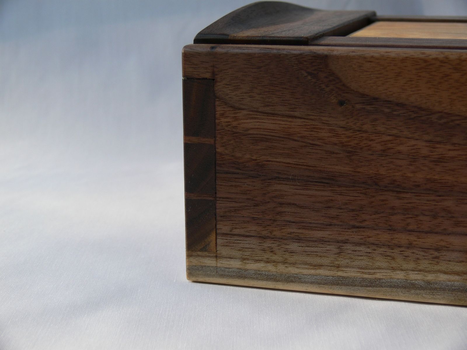 Handmade Dovetailed Walnut Box by Iron Door Castle Designs