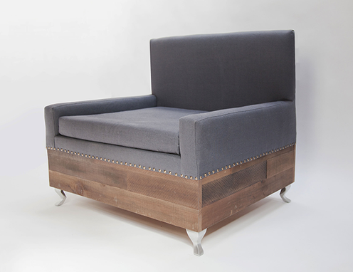 Custom Made Custom Reclaimed Wood Modern Industrial Chair