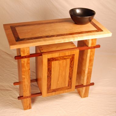 Custom Made Cherry Table With Cabinet