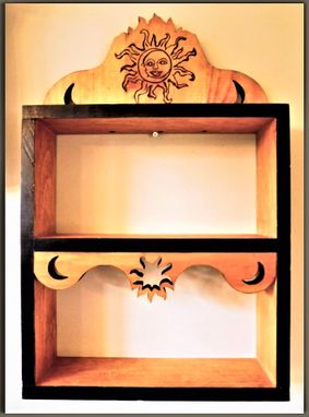 Custom Made Custom Shelves,Wall Shelf, Display Shelf, Shadow Box Shelf,Sun And Moon Wall Art,Shelves,Spice Rack