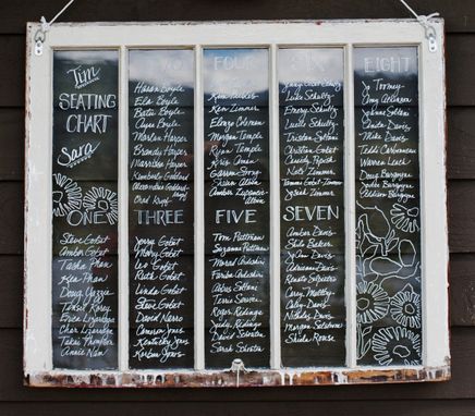 Custom Made Hand Lettered Seating Chart