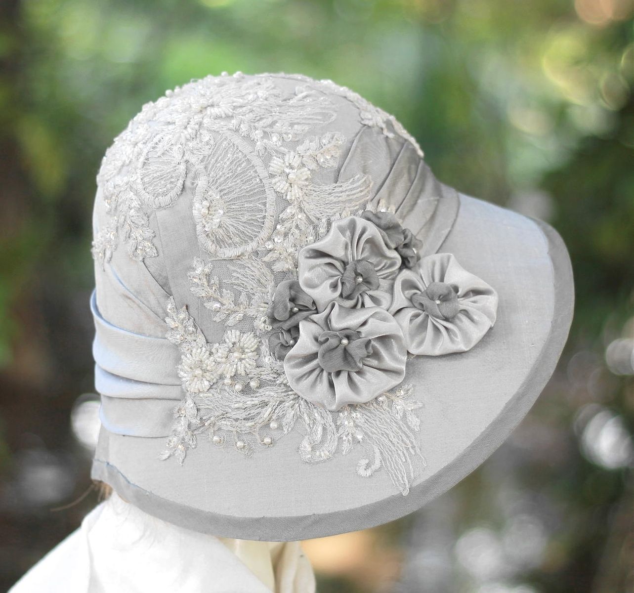 Hand Crafted 1920s Vintage Edwardian Downton Abbey Formal Sun Summer