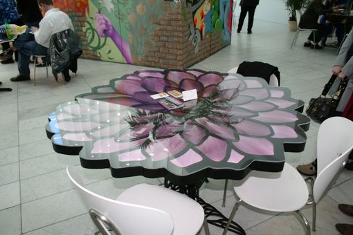 Custom Made Plasma Cut Metal Outdoor Tables - Cafe, Porch, Dining