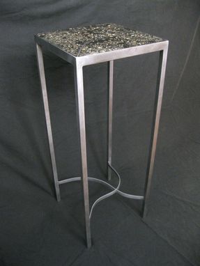 Custom Made Concrete And Steel Occasional Table