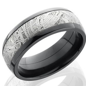 Meteorite Rings And Wedding Bands Custommade Zirconium And Meteorite Band