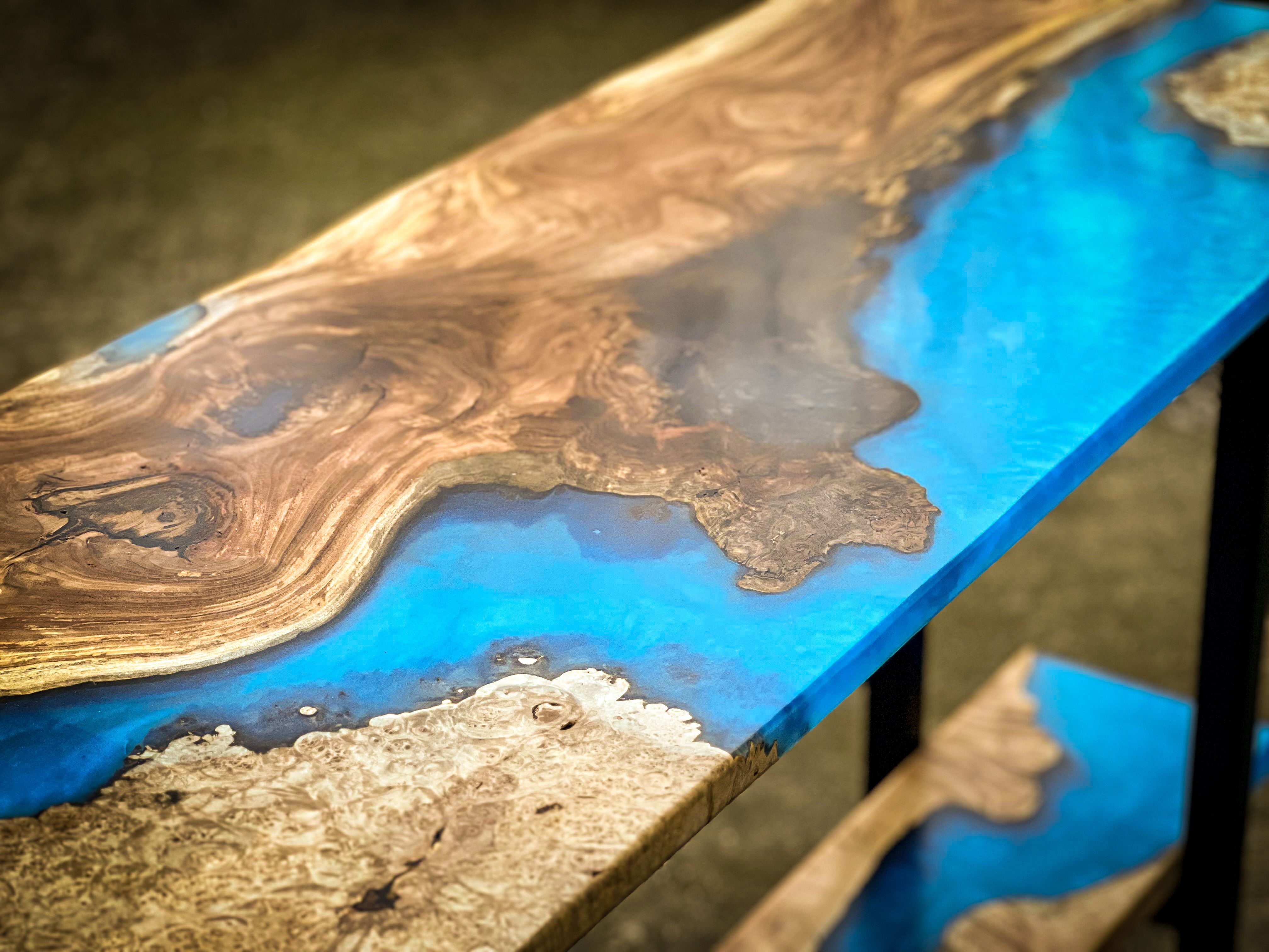 Custom Mappa Poplar Burl Console Table by WoodEyes Woodworks ...