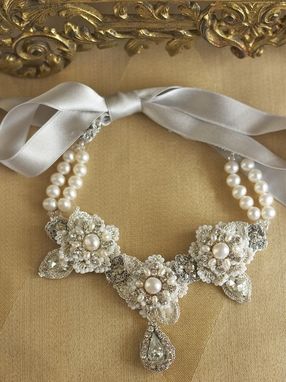 Custom Made Sonnet Necklace | Bridal Statement Necklace/ Halo Headband