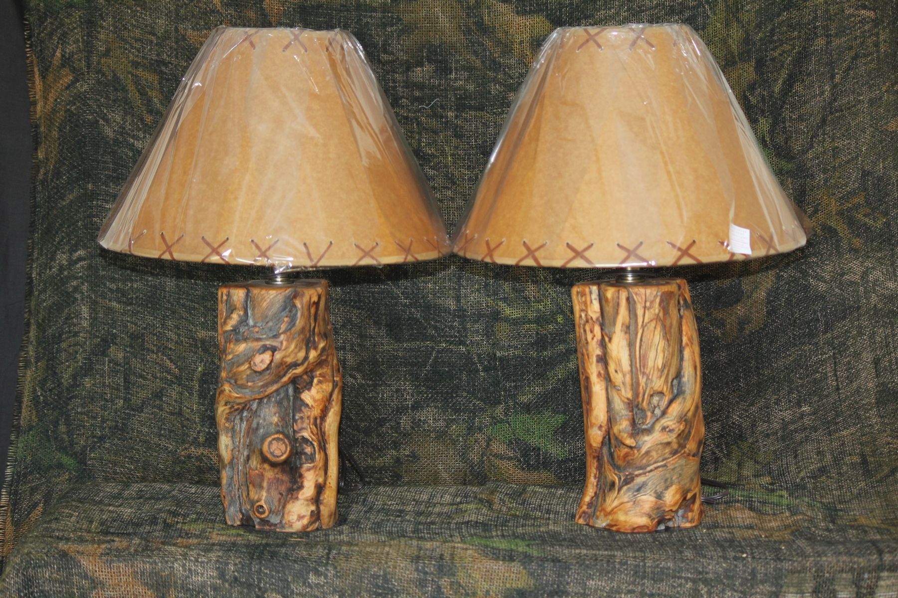 Handmade Rustic Log Lamps by The Rustic Woodshop | CustomMade.com