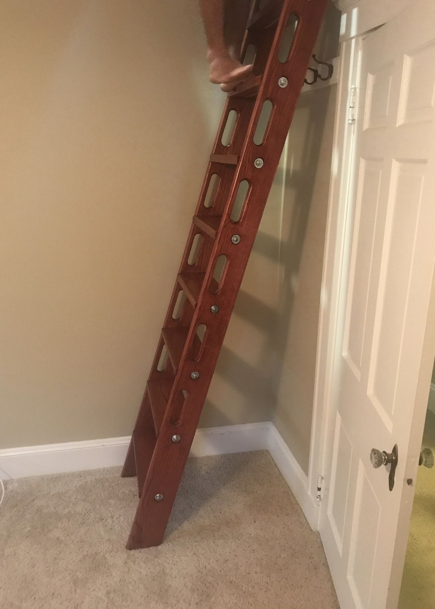 Custom Ash Attic Ladder by Maker Woodworker