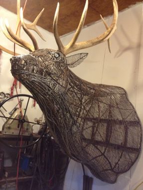 Custom Made Elk Mount Sculpture
