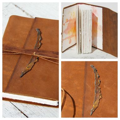 Custom Made Bound Leather Journal Handmade Adventure Western Travel Dairy Watercolor Art Notebook