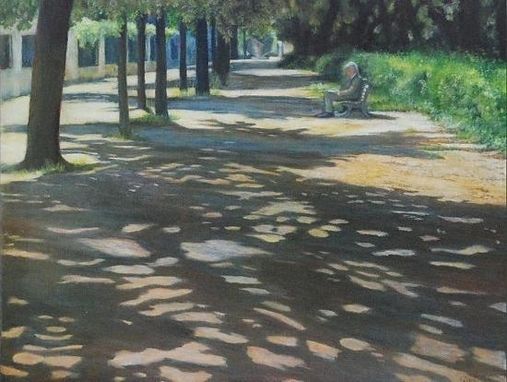 Custom Made Borghese Shadows (Rome, Italy) Oil Painting - Fine Art Print On Stretched Canvas (18
